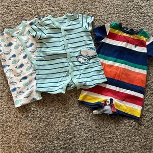 Bundle of three Jon Jon’s size 3-6 months- Ralph Lauren and Little Me